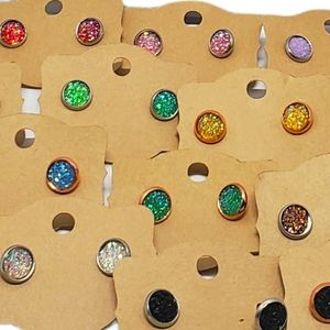 - Handmade Crystal Dot Earrings!